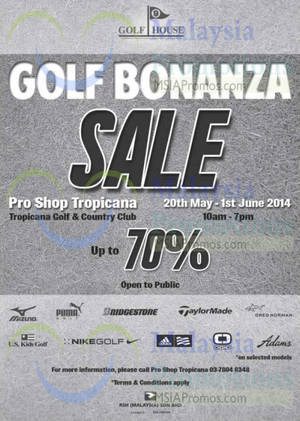 Featured image for (EXPIRED) Golf House Golf Bonanza SALE 20 May – 1 Jun 2014