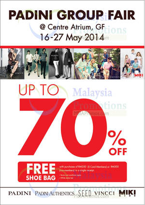 Featured image for (EXPIRED) Padini Group Fair @ KL Sogo 16 – 27 May 2014