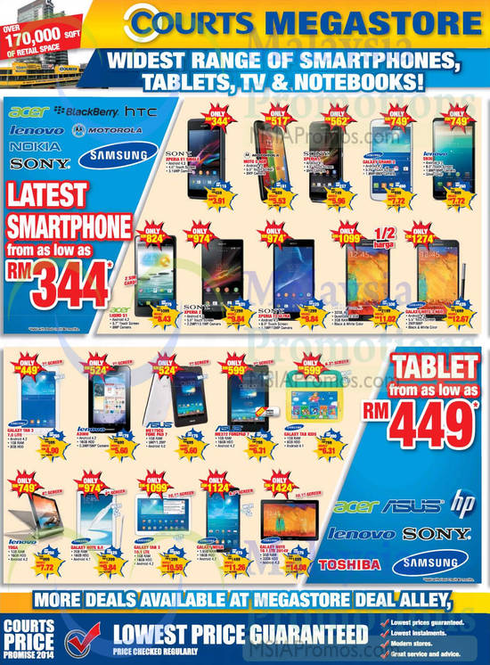 Megastore Smartphones, Tablets, Sony, Samsung, Acer, Lenovo