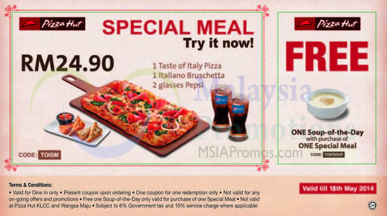 Pizza Hut 15 May 2014