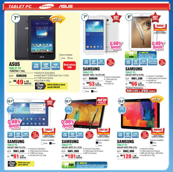 Smartphones, Tablets, Asus, Samsung