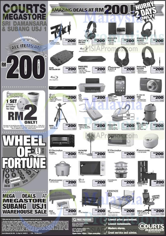 Sri Damansara, Subang USJ 1, Headphones, Home Theatre Systems, Vacuum Cleaners, Ovens, Fans, Pioneer, Philips, Sony, Elba