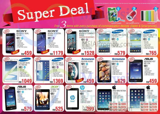 Super Deal Smartphones, Tablets, Apple, Samsung, Sony, Asus