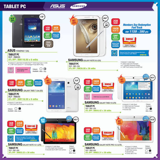 Tablets, Asus, Samsung