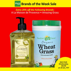 Featured image for (EXPIRED) iHerb 20% OFF A La Maison de Provence & Amazing Grass 23 – 28 May 2014