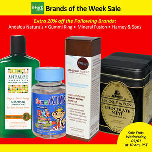 Featured image for (EXPIRED) iHerb 20% OFF Andalou Naturals, Gummi King & More 3 – 7 May 2014