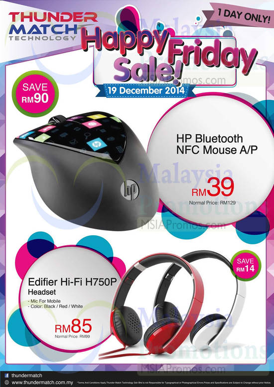 19 Dec Thunder Match Technology Mouse HP Bluetooth NFC, Edifier Headset