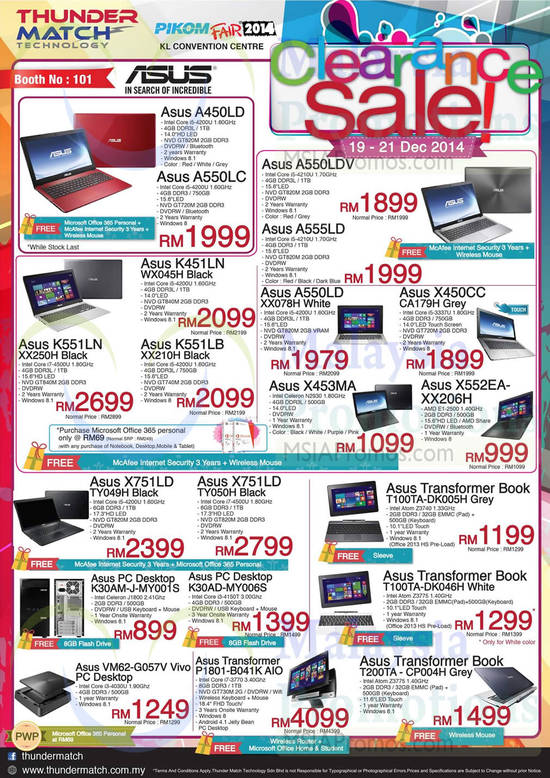 19 Dec Thunder Match Technology Notebooks, Desktop PCs, Asus Transformer Books