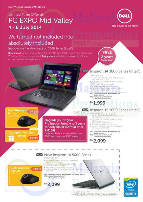 4 Jul Dell Notebooks Inspiron 14 3000, 14 5000, 15 3000 Series