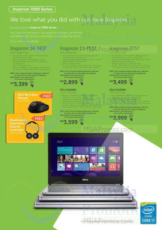 4 Jul Dell Notebooks Inspiron 14 7437, 15 7537, 7737