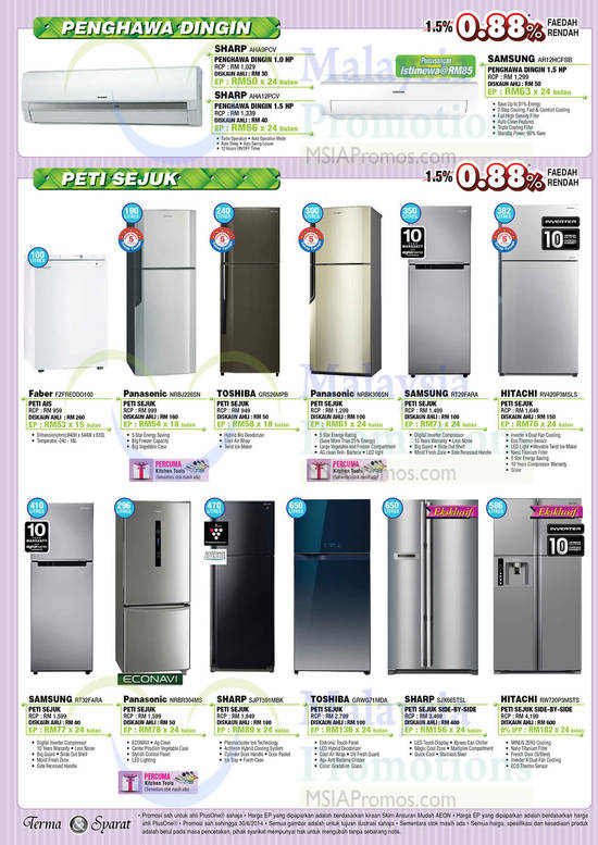 Air Conditioners, Fridges, Samsung, Hitachi, Sharp, Panasonic, Toshiba