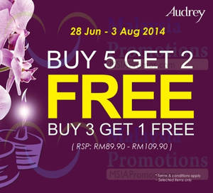 Featured image for (EXPIRED) Audrey Buy 3 Get 1 FREE @ Empire Shopping Gallery 28 Jun – 3 Aug 2014