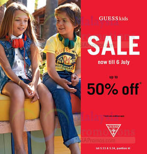 Featured image for (EXPIRED) Guess Kids Up To 50% OFF SALE 12 Jun – 6 Jul 2014