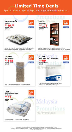Featured image for IKEA Limited Time Deals 26 Jun – 6 Jul 2014