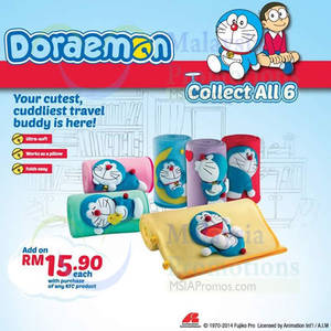 Featured image for KFC NEW Doraemon Blankets RM15.90 With Any Purchase 27 Jun 2014