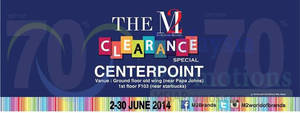 Featured image for (EXPIRED) M2 Clearance Special @ Centrepoint Bandar Utama 2 – 30 Jun 2014