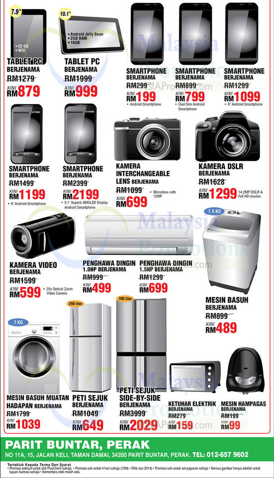 Mobiles, Digital Cameras, Air Conditioner, Fridges