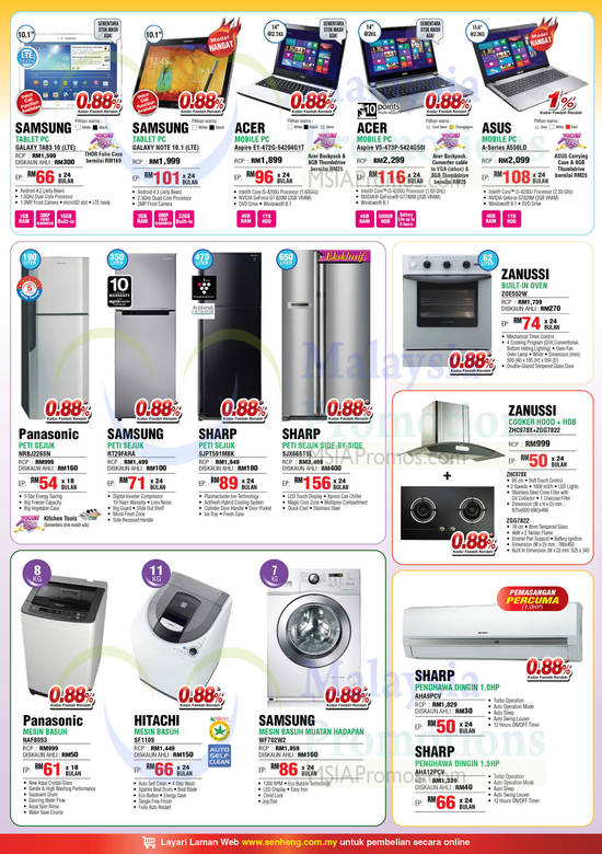 Notebooks, Tablets, Fridges, Washers, Appliances