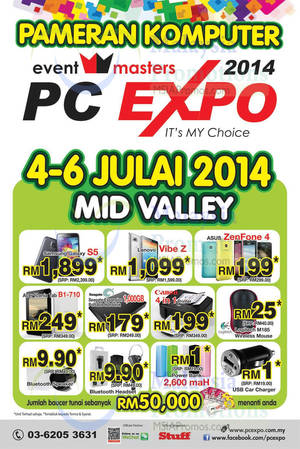 Featured image for (EXPIRED) PC Expo @ Mid Valley Exhibition Centre 4 – 6 Jul 2014