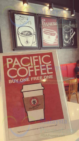 Featured image for (EXPIRED) Pacific Coffee Buy 1 Get 1 FREE @ 1 Mont Kiara 25 Jun – 6 Jul 2014