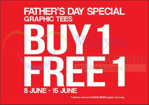 Featured image for Padini Buy 1 Get 1 FREE Graphic Tees Promo 9 – 15 Jun 2014