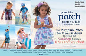 Featured image for Pumpkin Patch FREE RM30 Voucher Promo 26 Jun – 31 Jul 2014