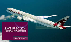 Featured image for (EXPIRED) Qatar Airways Up To 20% OFF Air Fares (Depart From KL, Kuching & Penang) 9 – 21 Jun 2014