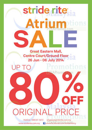 Featured image for (EXPIRED) Stride Rite Atrium SALE @ Great Eastern Mall 26 Jun – 6 Jul 2014