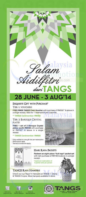 Featured image for (EXPIRED) Tangs Promotions 28 Jun – 3 Aug 2014