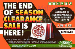 Featured image for (EXPIRED) Tropicana Life End of Season Clearance Sale 6 – 15 Jun 2014