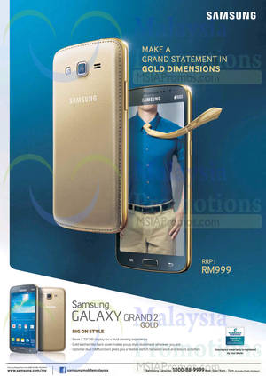 Featured image for Samsung Galaxy Grand 2 Now Available In Gold Colour 30 Jul 2014