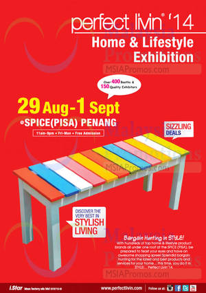 Featured image for (EXPIRED) Perfect Livin’ Home & Lifestyle Exhibition @ sPICE (PISA) Penang 29 Aug – 1 Sep 2014