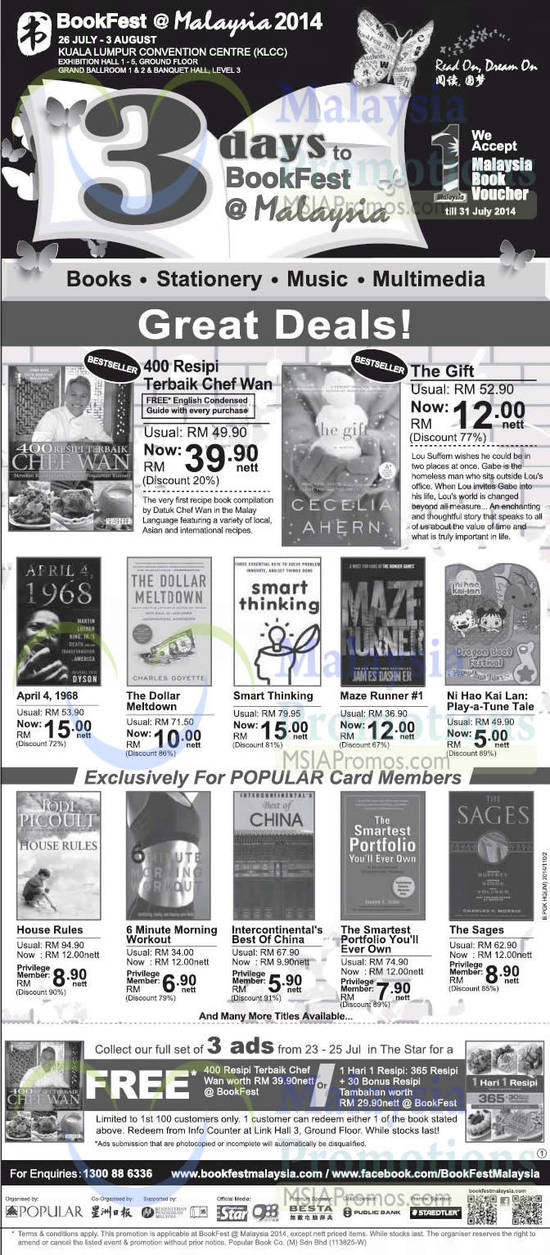 23 Jul Popular Card Member Deals, Books