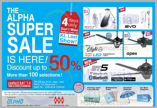 24 Sep The Alpha Super Sale Fans, Water Heater