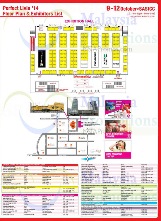 8 Oct Floor Plan, Exhibitors List