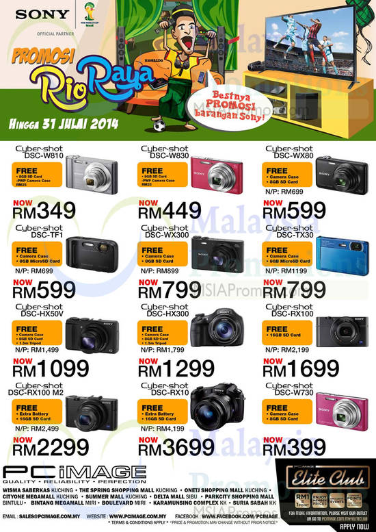 Digital Cameras DSC-W810, W830, WX80, WX300, TX30, HX50V, HX300, RX100, RX100 M2, RX10, W730