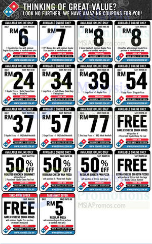 Featured image for (EXPIRED) Domino’s Pizza Online / Takeaway Discount Coupons 25 Jul – 31 Oct 2014