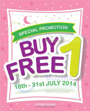 Featured image for (EXPIRED) Etude House Buy 1 Get 1 FREE Promo 18 – 31 Jul 2014