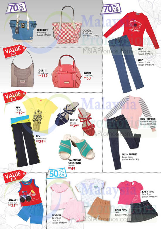 Handbags, Sport Pants, Shoes, Jeans, Baby Suits, Shirts