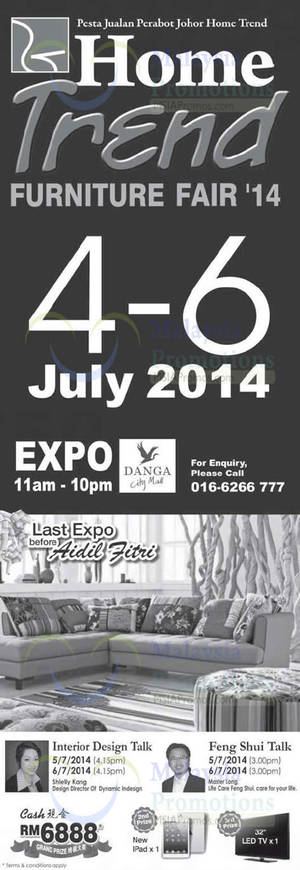 Featured image for (EXPIRED) Home Trend Furniture Fair @ Danga City Mall Expo Johor 4 – 6 Jul 2014