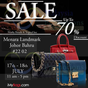 Featured image for (EXPIRED) IMyBags Up To 70% OFF SALE @ Johor Bahru 17 – 18 Jul 2014