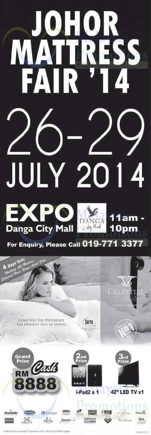 Featured image for (EXPIRED) Johor Mattress Fair @ Expo Danga City Mall 26 – 29 Jul 2014