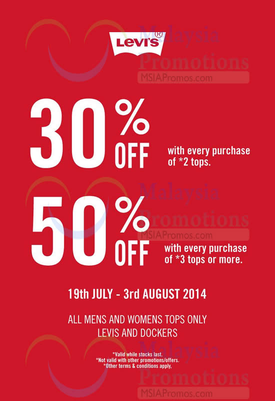 Levi’s & Dockers Special Sale Johor Premium Outlets 19 Jul 3 Aug 2014