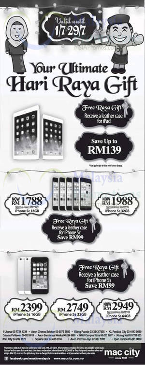 Featured image for (EXPIRED) Mac City Hari Raya Apple iPhone Offers 1 – 29 Jul 2014