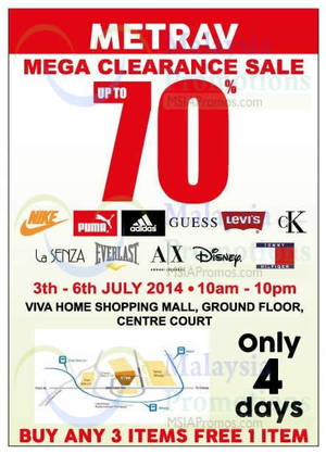 Featured image for Metrav Mega Clearance Sale 3 – 6 Jul 2014