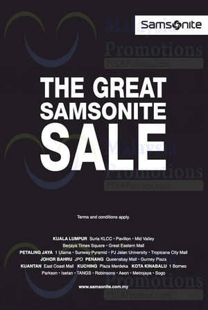 Featured image for (EXPIRED) Samsonite SALE 3 Jul 2014