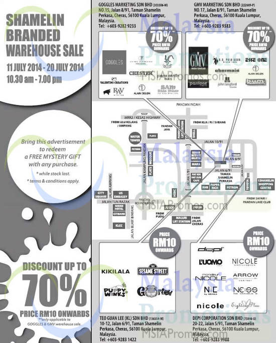 Shamelin Branded Warehouse Sale 11 Jul 2014