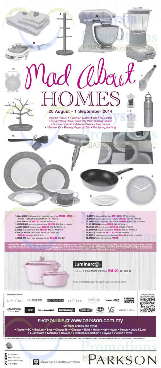 22 Aug Kitchenware Offers Kitchen Aid, Echt, Faber, Home Art, Pallas, VS Sassoon