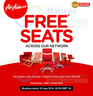 Featured image for Air Asia FREE Seats Promo 25 – 31 Aug 2014
