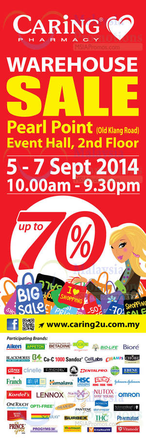 Featured image for (EXPIRED) Caring Pharmacy Warehouse SALE @ Pearl Point 5 – 7 Sep 2014